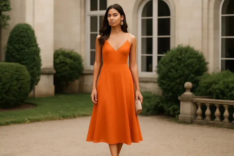 Zo style je je oranje jurk