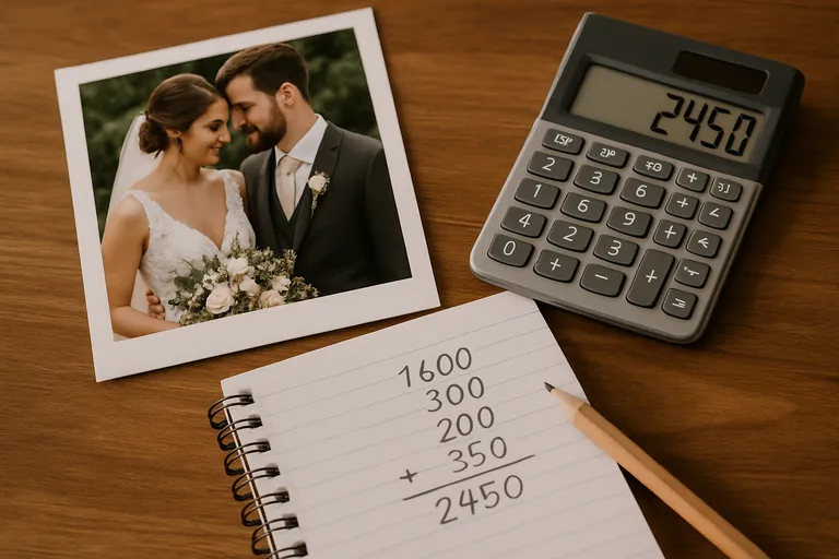 Snelle rekensom: zo schat je jouw prijs fotograaf bruiloft