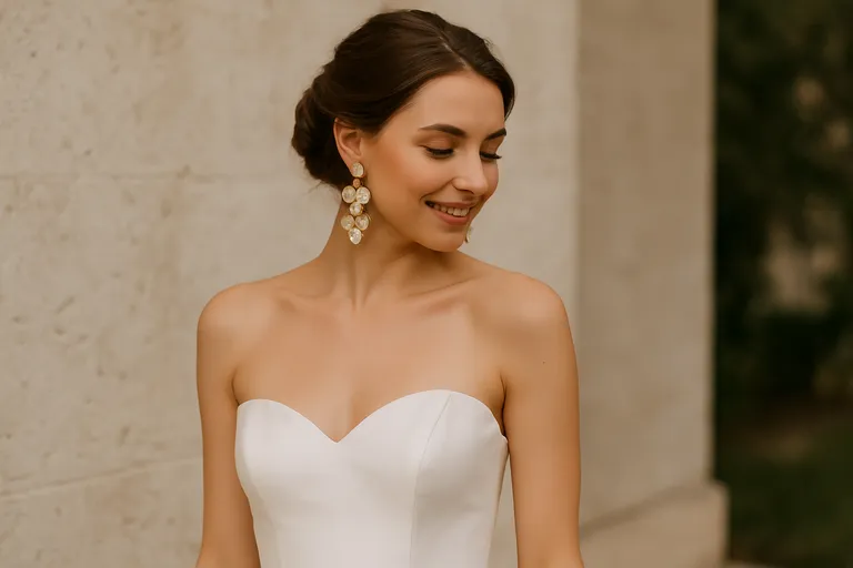 Styling van een strapless jurk