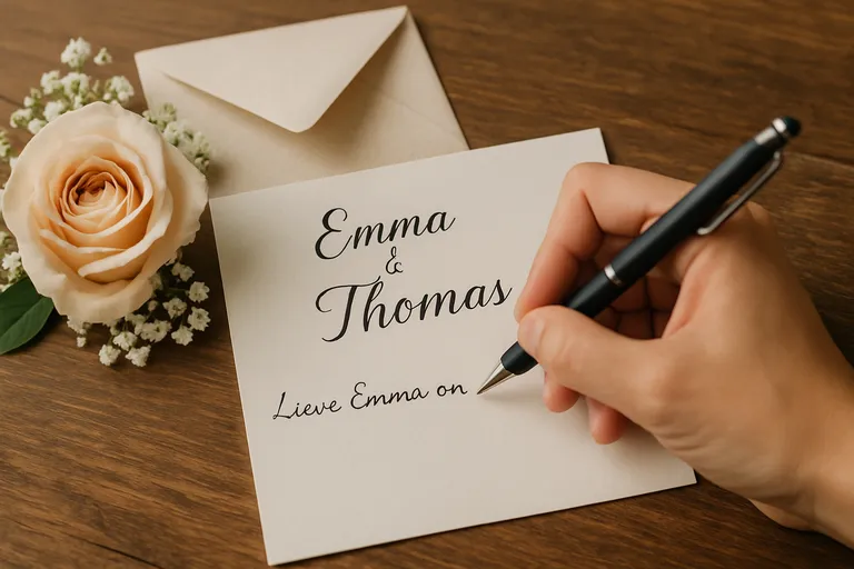 Tekst bruiloft kaart: wat zet je erop