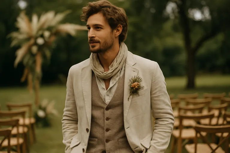 Wat is bohemian style voor mannen op een bruiloft